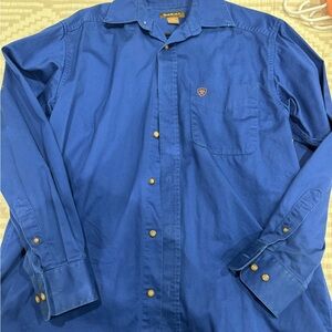 Ariat Men's Royal Blue Button Down Shirt